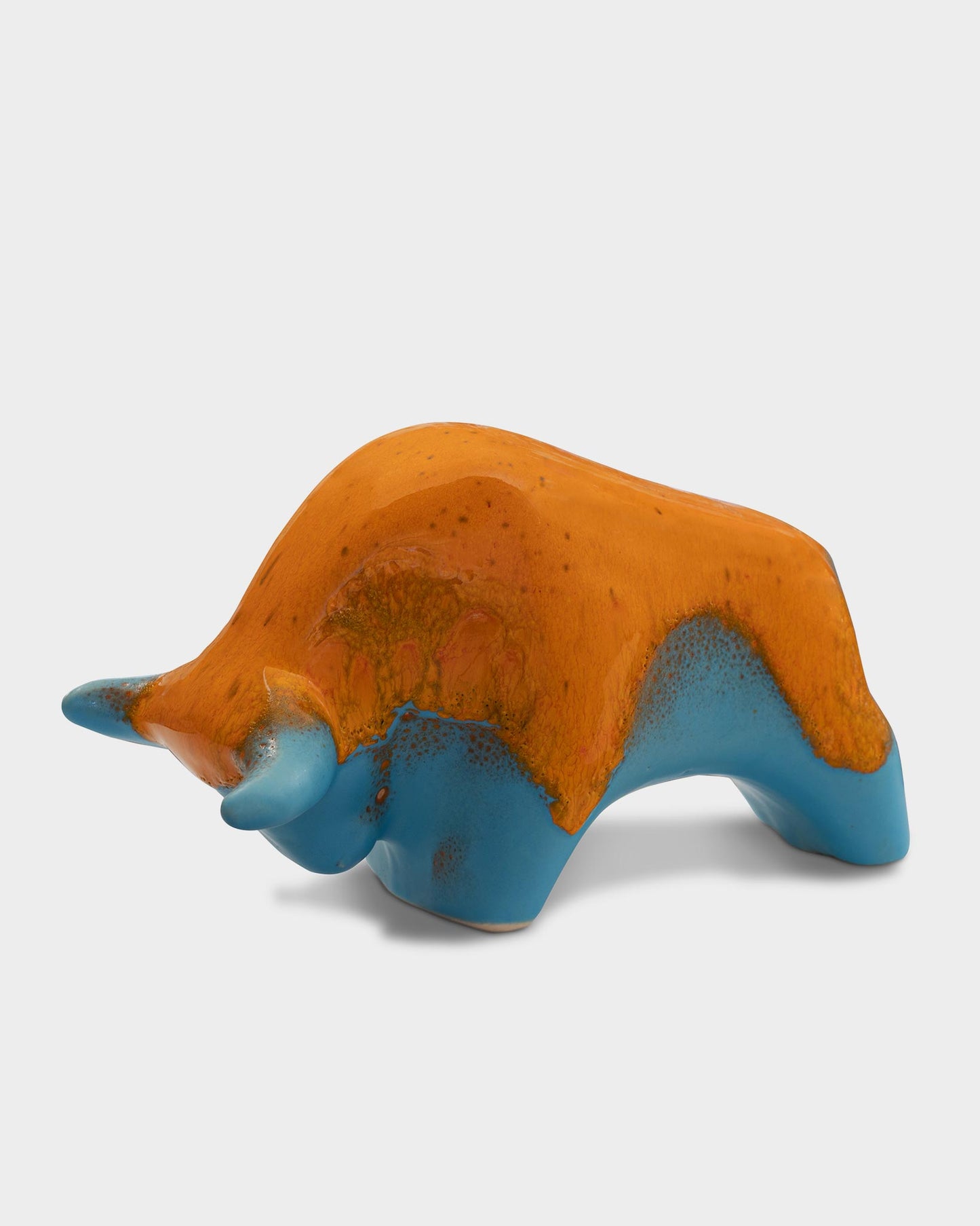 Bulle 1010: Glasur Orange / Hellblau