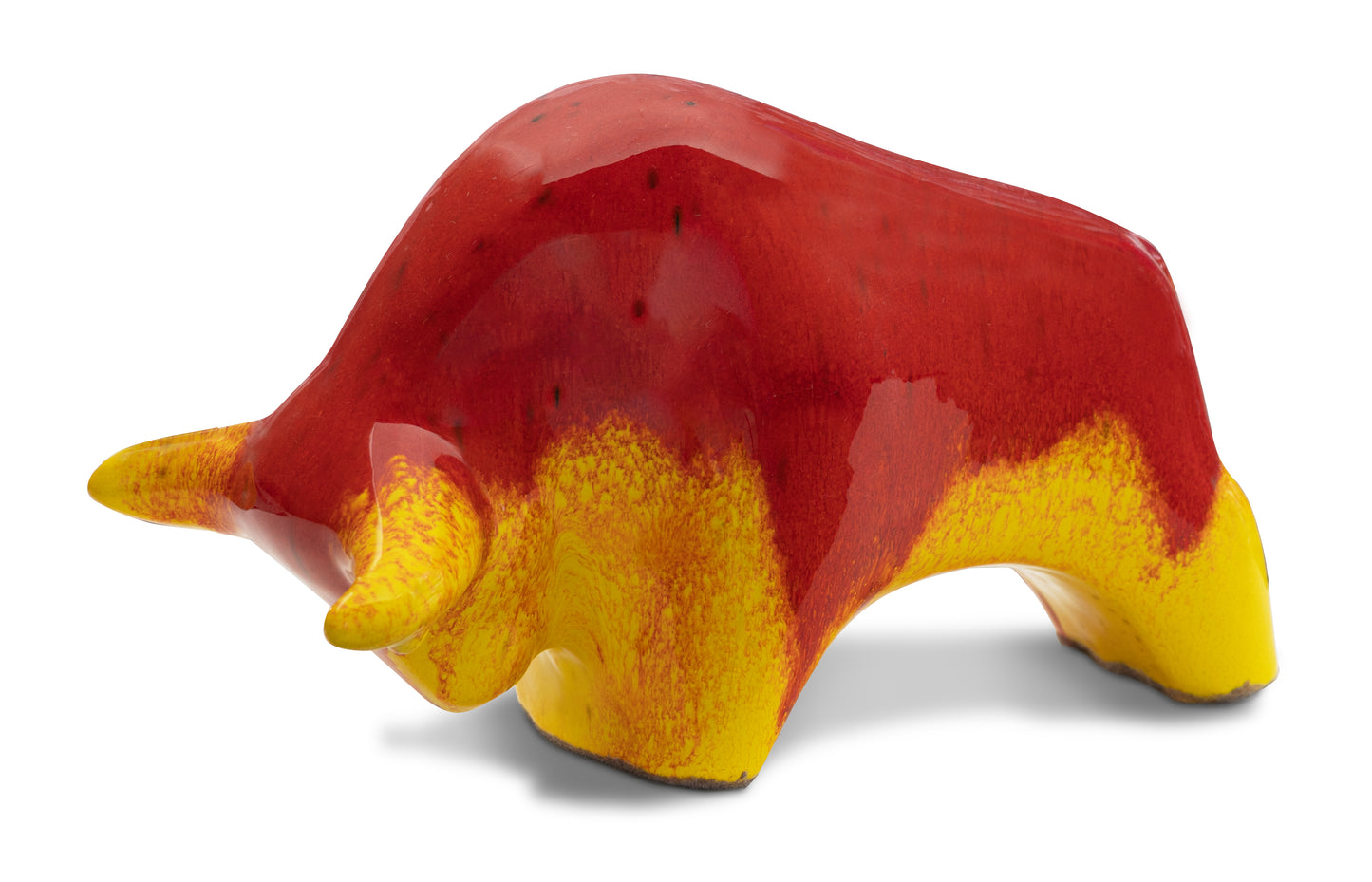 Bull 1010: Glaze Red above / Yellow below