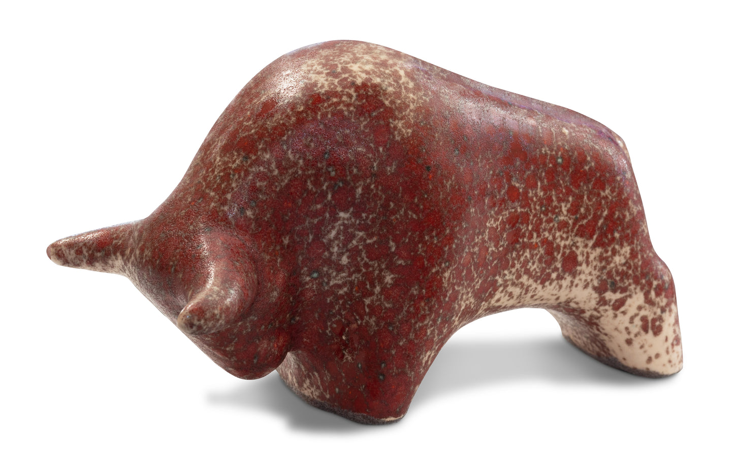 Bull 1010: Glaze White / Red Dots