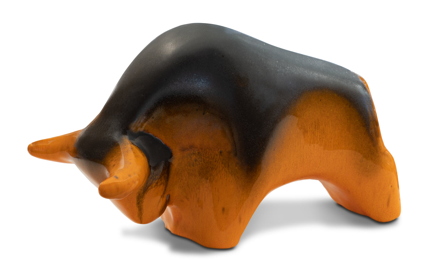 Bull 1010: Glaze Black top / Orange bottom