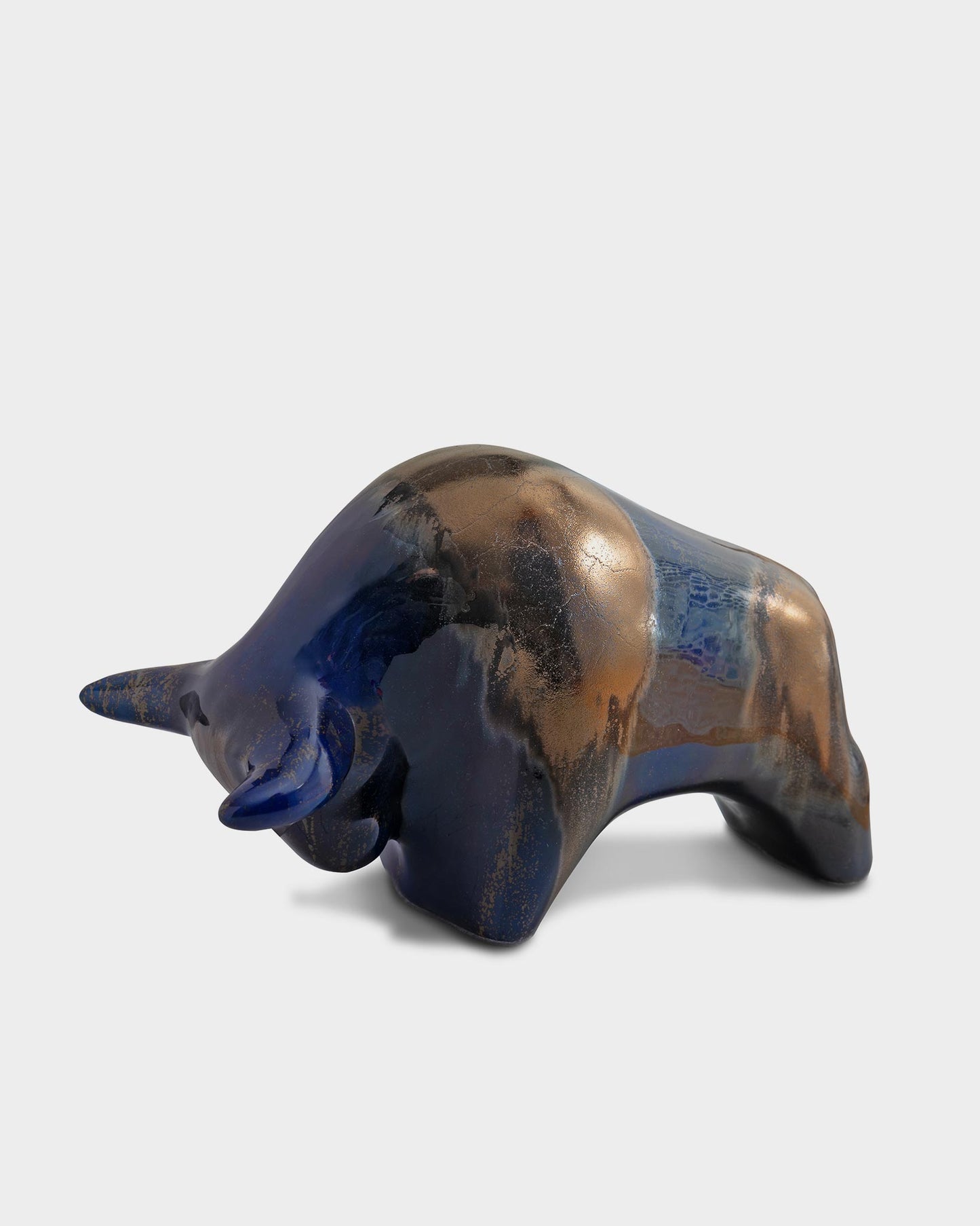 Bulle 1010: Glasur Dunkelblau / Gold