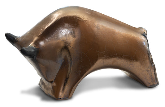 Bull 1011: Glaze Gold / Black Horns