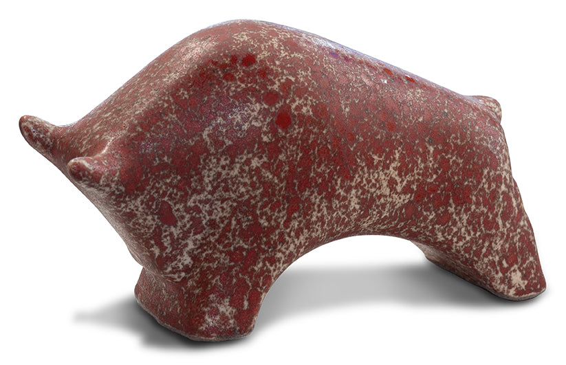 Bull 1011: Glaze White / Red Dots