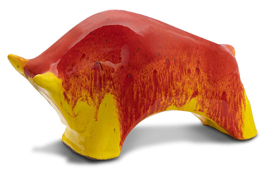 Bull 1011: Glaze Red top / Yellow bottom