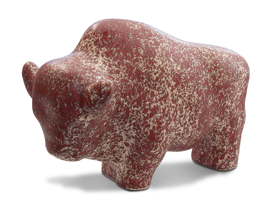 Bull 1012: Glaze White / Red dots