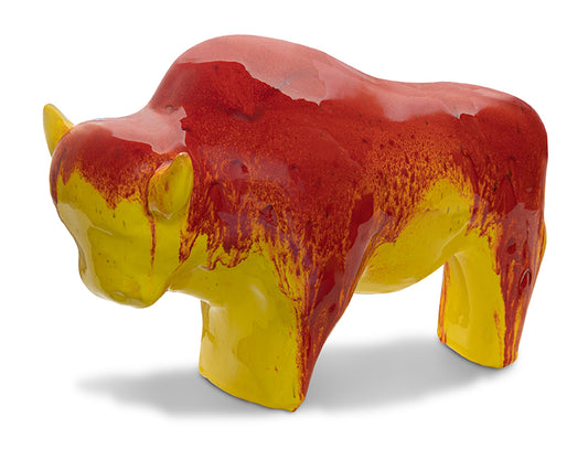 Bull 1013: Glaze Red top / Yellow bottom