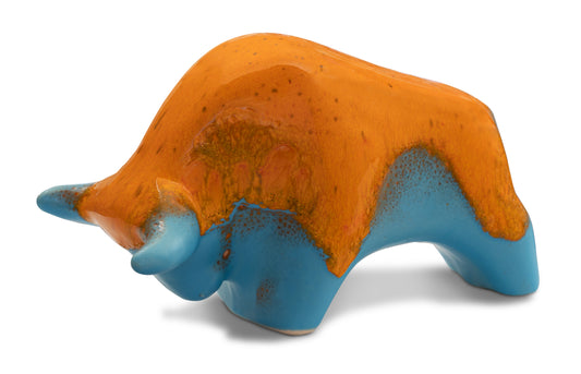 Bull 1010: Glaze Orange above / Light blue below