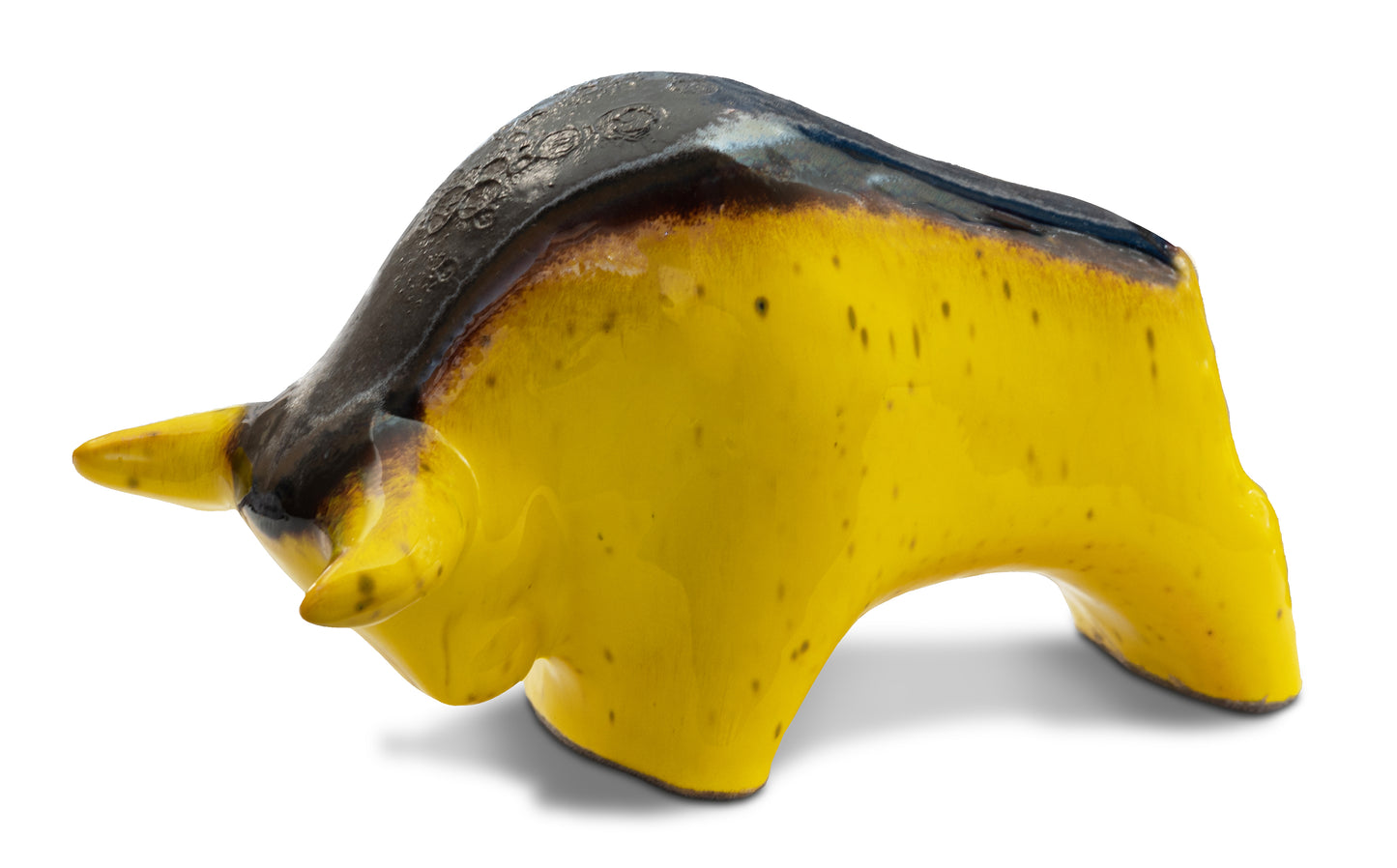 Bull 1010: Glasur Gelb / Lava oben