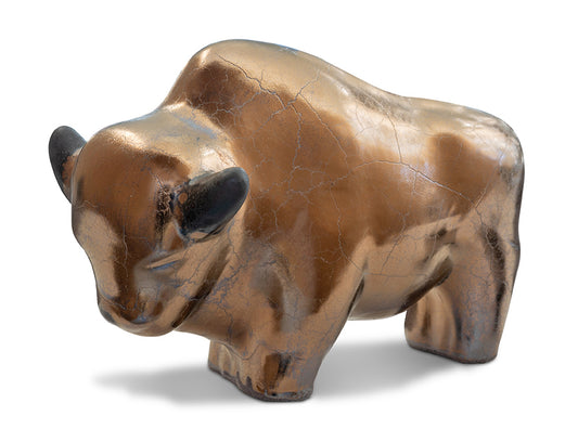 Bull 1012: Glaze Gold / Black Horns
