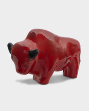 Bull 1012: Glaze Red / Black Horns