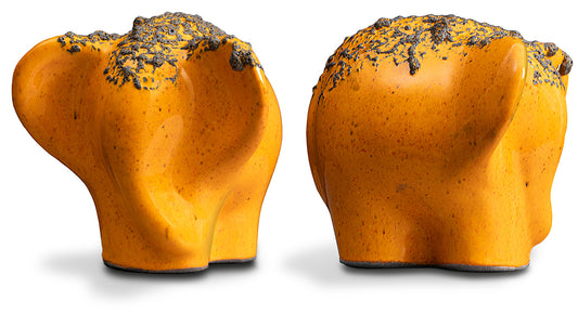 Elefant 1003: Glasur Orange / Fat lava